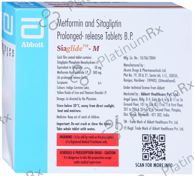 Siaglide M 50/500mg Tablet PR 15s