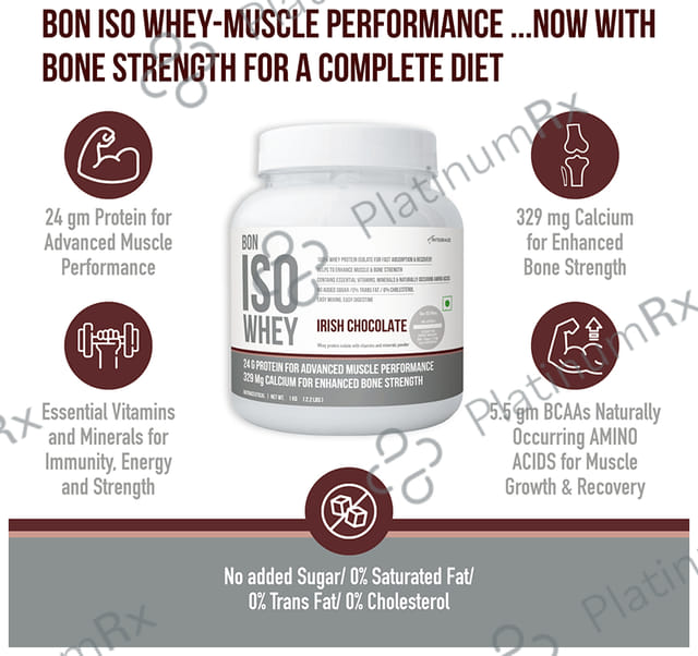 Bon ISO Whey 100% Protein Isolate Irish Chocolate Powder 1kg