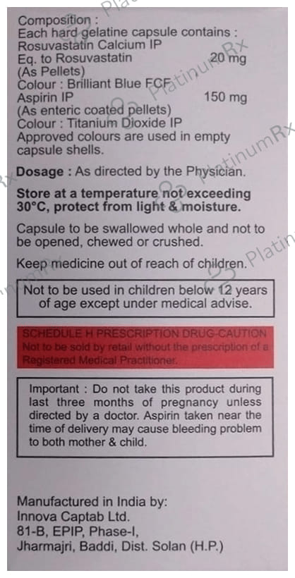 Rosloy ASP 20/150mg Capsule 15s