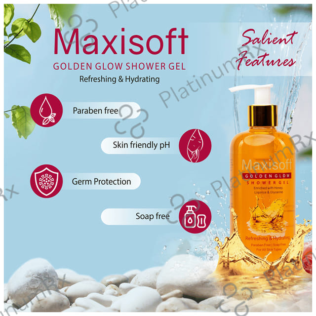 Maxisoft Golden Glow Shower Gel (300ml Each) 1 Bottle
