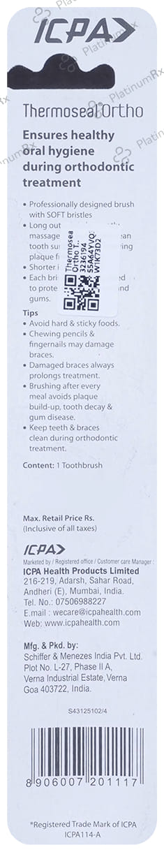 Thermoseal Ortho Toothbrush 1s