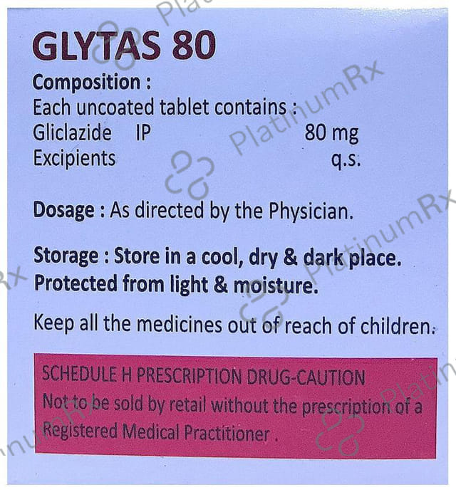 Glytas 80mg Tablet 15s