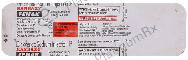 Fenak 25mg Injection 3ml