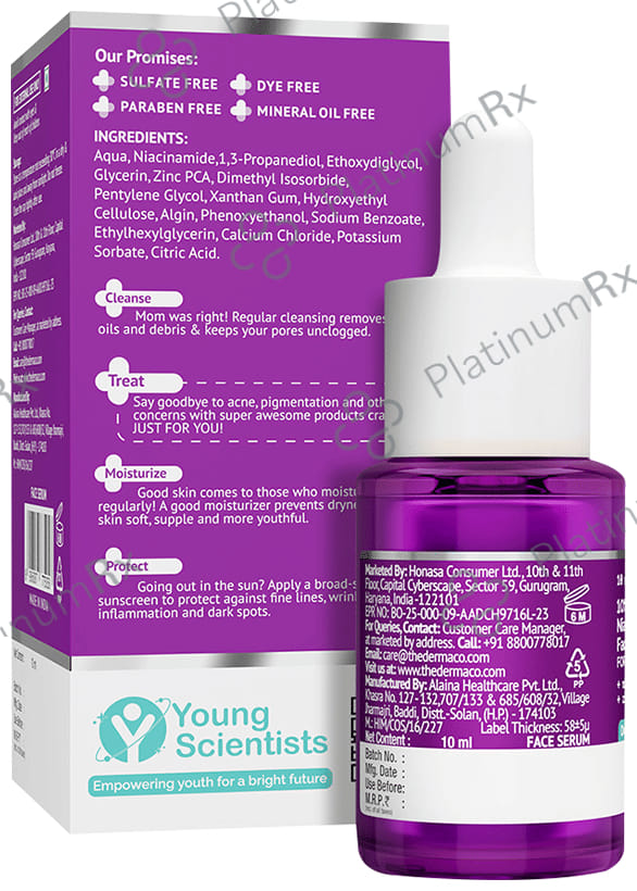 The Derma Co 10% Niacinamide Face Serum with Zinc & Vitamin B3 - For Acne Marks 10 ml
