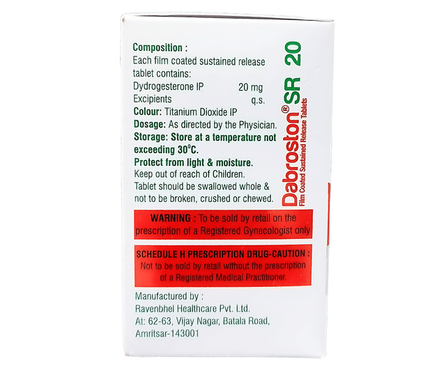 Dabroston 20mg Tablet SR 10s