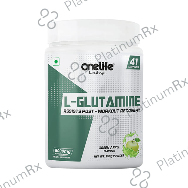 OneLife L-Glutamine Powder Green Apple