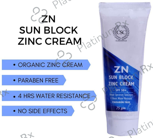 CSC ZN Sun Block Zinc SPF 50+ Cream 75gm