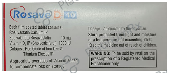 Rosave D 10 10mg/1000IU Tablet 10s