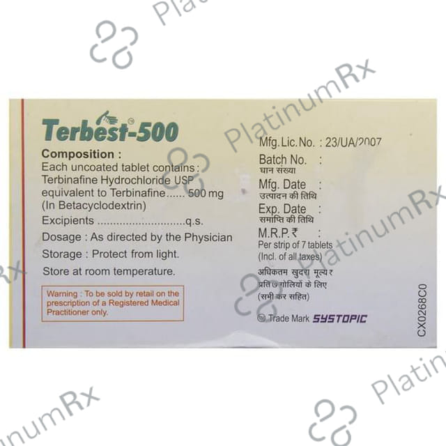 Terbest 500mg Tablet 7s