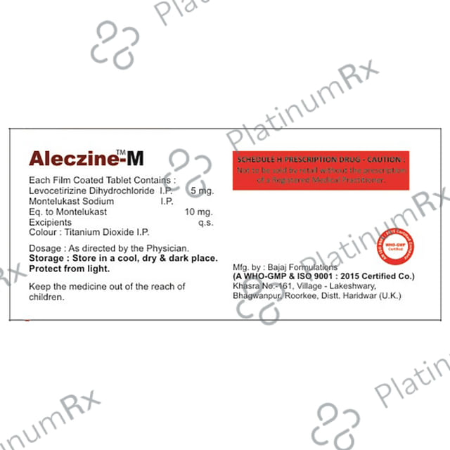 Aleczine M 5/10mg Tablet 10s