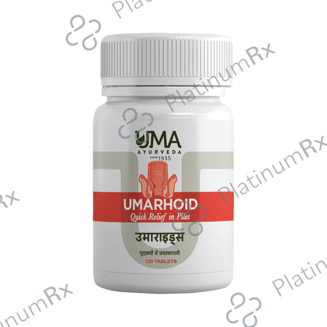 Uma Ayurveda Umarhoid Tablet for Quick Relief in Piles Tablet 120 tablets