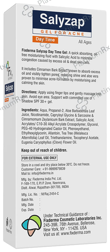 Fixderma Salyzap Daytime Gel for Acne Relief