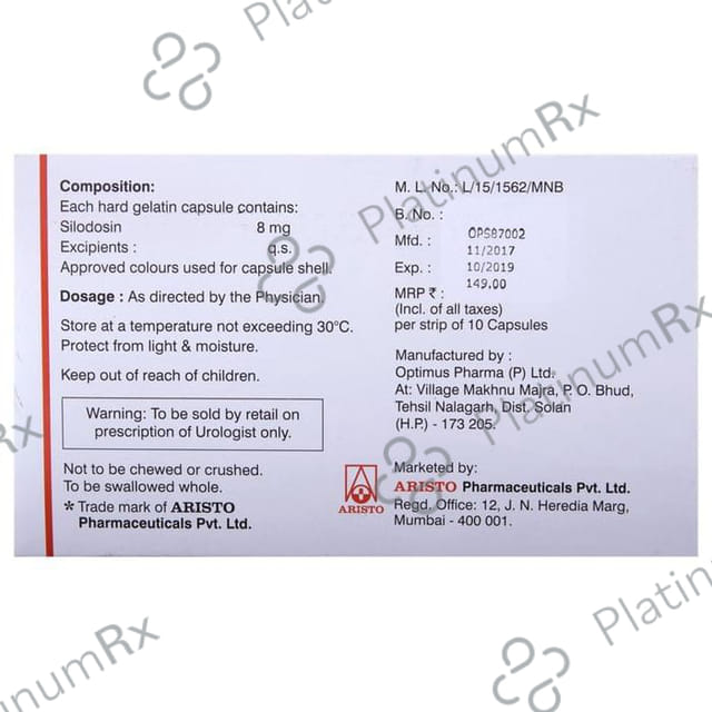 Prostagard 8mg Capsule 10s