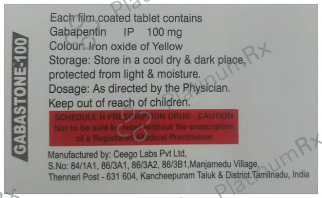 Gabastone 100mg Tablet 10s