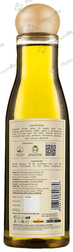 Vagad's Khadi Amla Herbal Hair Oil