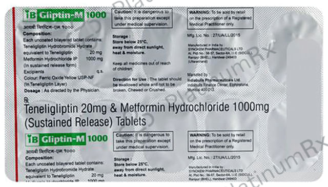 Ibgliptin-M 1000 Tablet SR