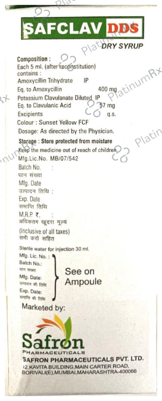 Safclav DDS Dry Syrup