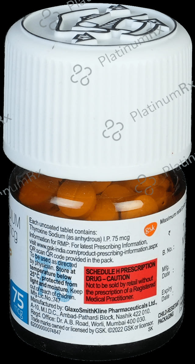 Eltroxin 75mcg Tablet 120s
