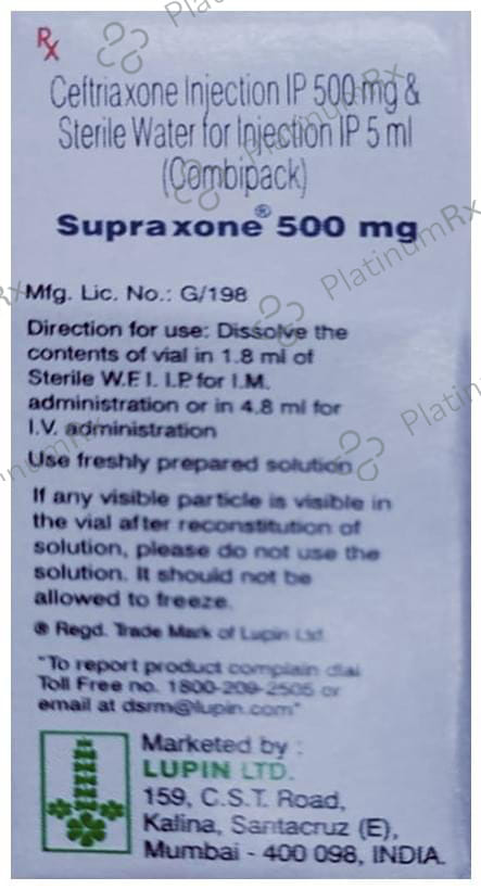 Supraxone 500mg Injection