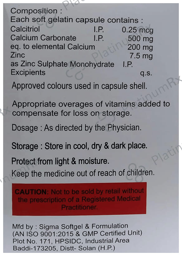 Calsafe Plus Softgel Capsule 15s