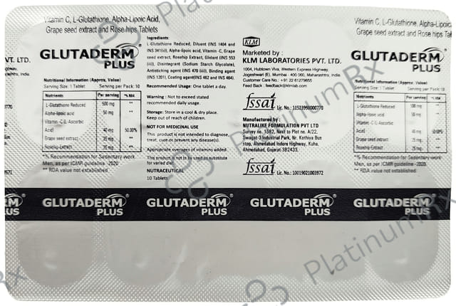 Glutaderm Plus Tablet 10s