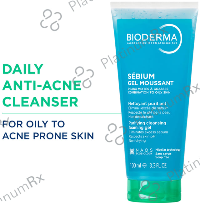 Bioderma Sebium Moussant Purifying Cleansing Foaming Gel 100ml