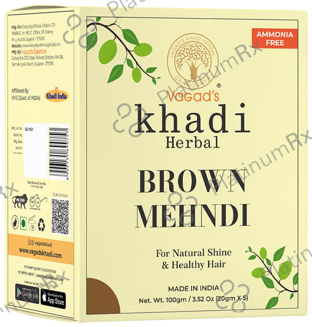 Vagad's Khadi Herbal Mehndi Powder Brown
