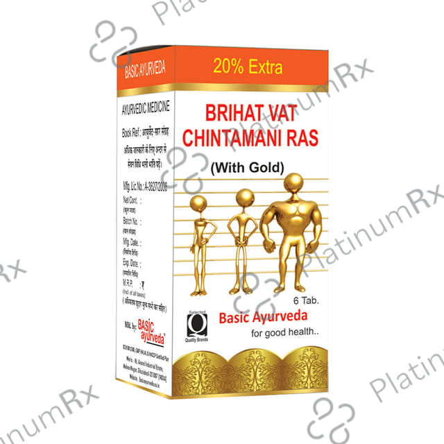 Basic Ayurveda Brihat Vat Chintamani Ras with Gold 6 tablets