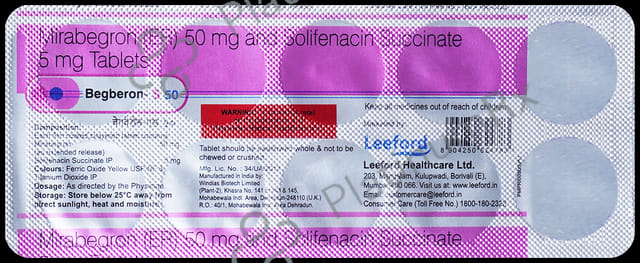 Begberon S 50/5mg Tablet ER 10s