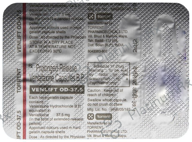 Venlift OD 37.5mg Capsule 10s