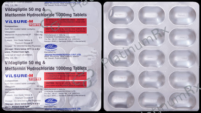 Vilsure M Forte 1000/50mg Tablet 15s