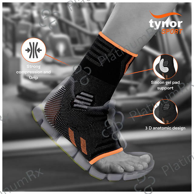 Tynor Ankle Support Air Pro Orange & Black Large