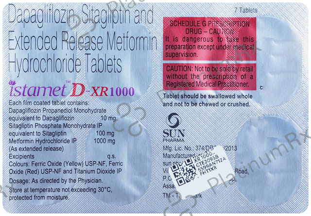 Istamet D XR 10/1000/100mg Tablet ER 7s