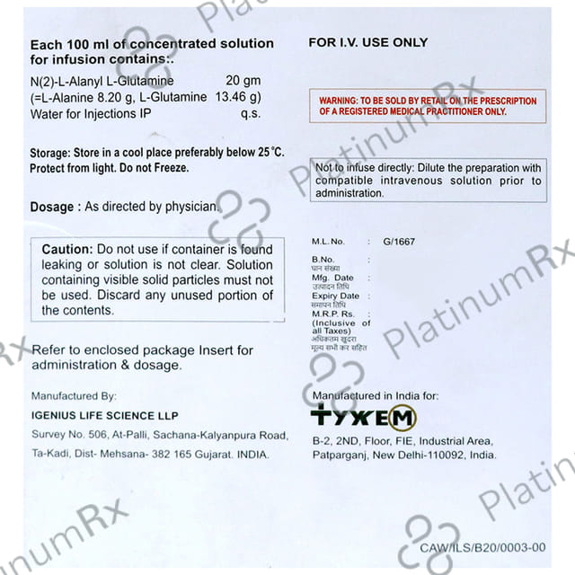 Glutakem 20000mg Solution for Infusion 100ml