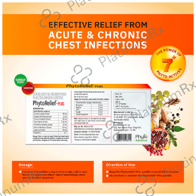 Phytorelief Plus Sugar Free Pastilles 10s