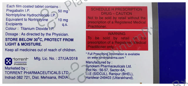 Pregaba NT 50/10mg Tablet 10s