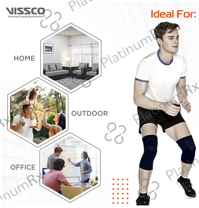 Vissco Spro Knee Capsule Plus, Knee Support for Joint Pain Relief, Sports, Football XXL
