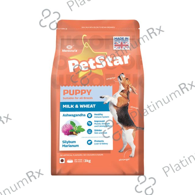 Petstar Puppy Dry Dog Food Milk & Wheat 3 kg
