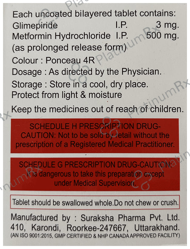 Sugatab M 3 Tablet PR 15s