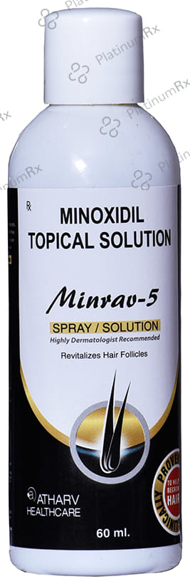 Atharv Healthcare Minrav 5 Minoxidil 5% Topical Solution