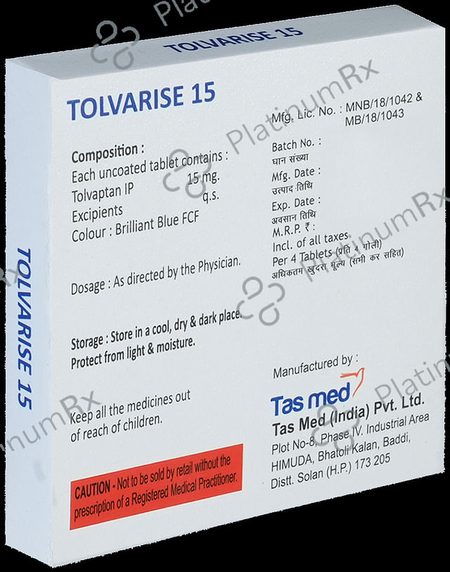 Tolvarise 15mg Tablet
