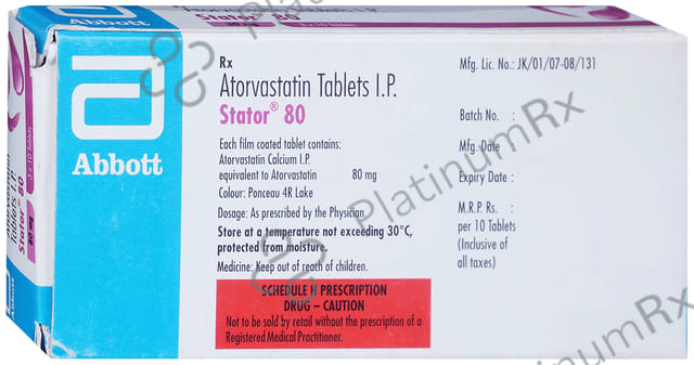 Stator 80mg Tablet 10s