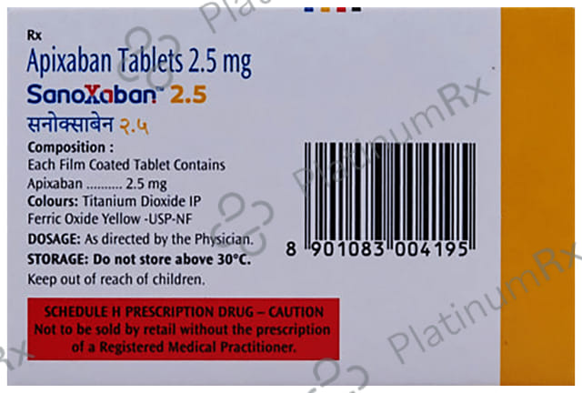 Sanoxaban 2.5mg Tablet 10s