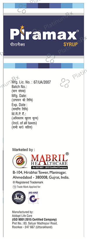 Piramax Syrup 100 Syrup Mabril Health Pvt