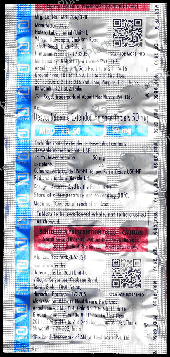 MDD XR 50mg Tablet ER 15s