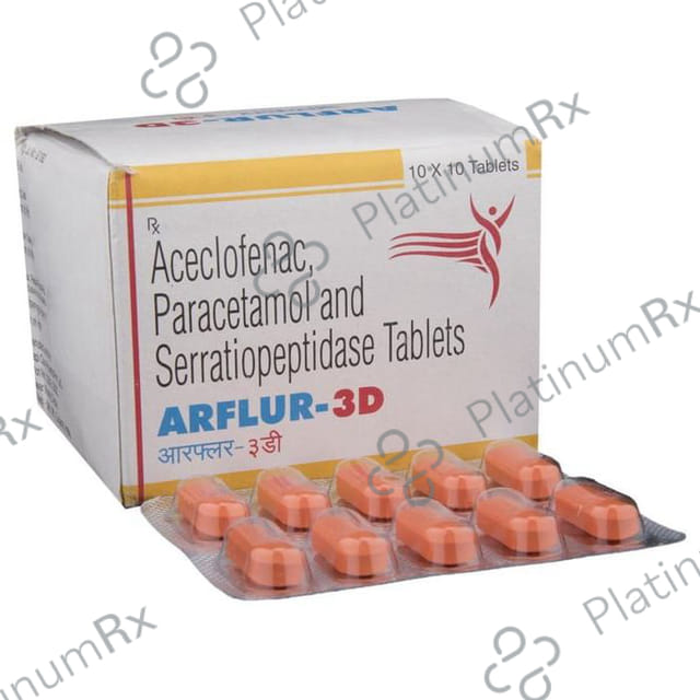 Arflur 3D 100/325/15mg Tablet 10s