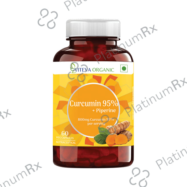 Viteva Organic Curcumin 95% + Piperine Veg Capsule