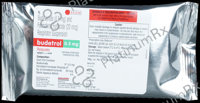 Budetrol 0.5mg/20mcg Respules 5X5ml
