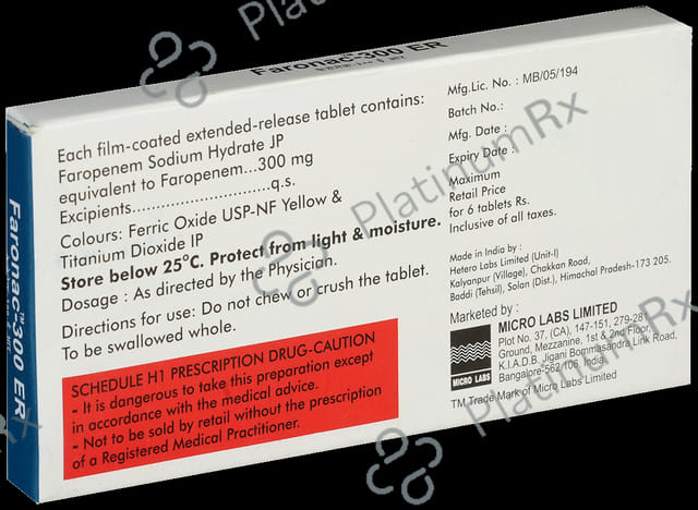 Faronac 300mg Tablet ER