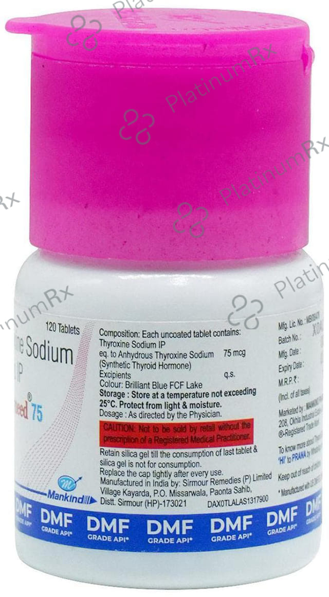 Thyroneed 75mcg Tablet 120s